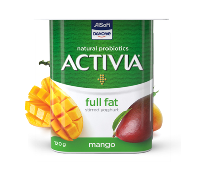 Activia Full Fat Mango Flavor Stirred Yoghurt, 120g