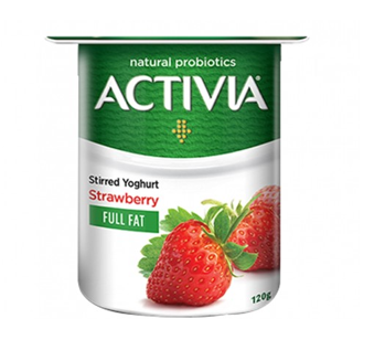 Activia Full Fat Strawberry Stirred Yoghurt, 120g