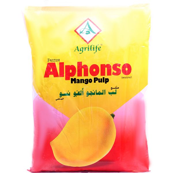 Agrilife Frozen Alphonso Mango Pulp, 1kg