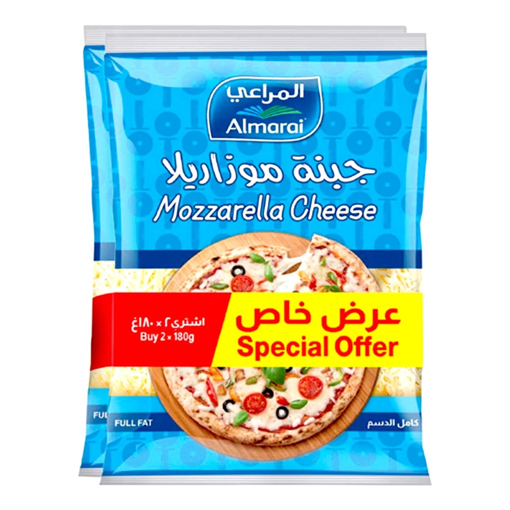 المراعي - جبنة موزاريلا كامل الدسم (2 حبه ) 180 جرام