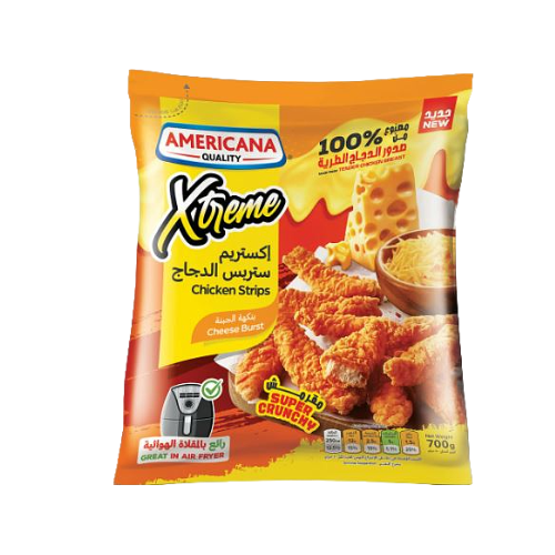 Americana Xtreme Chicken Strips & Cheese Burst Super Crunch 700 Gm