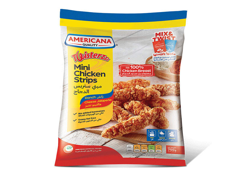 Americana Twisterzzz Mini Chicken Strips 750G