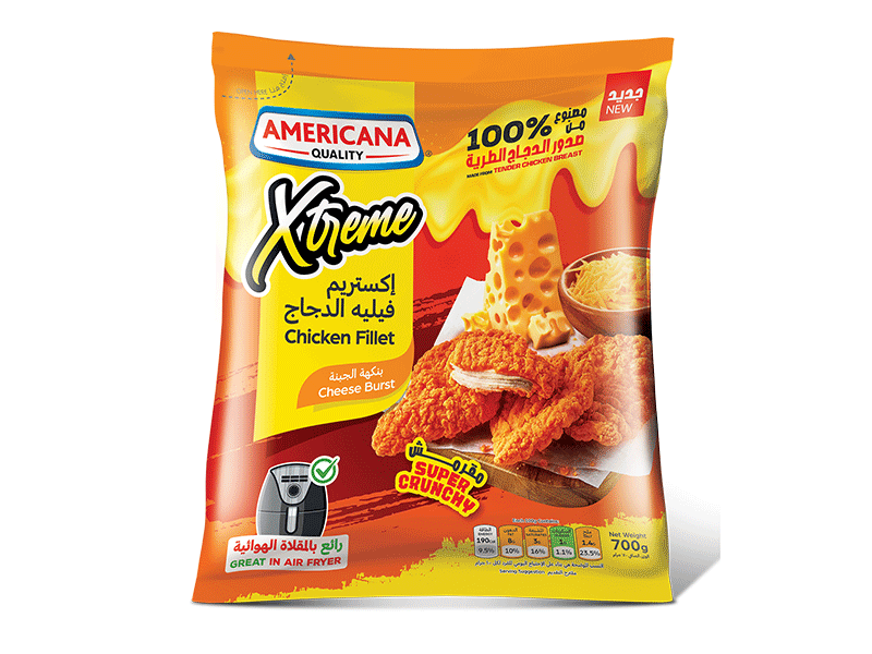 Americana Xtreme Chicken Fillet With Cheese Burst 700 Gm