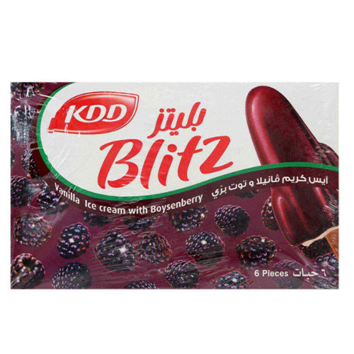 Kdd Blitz Vanilla Ice Cream with Boysenberry Stick, 62.5ml