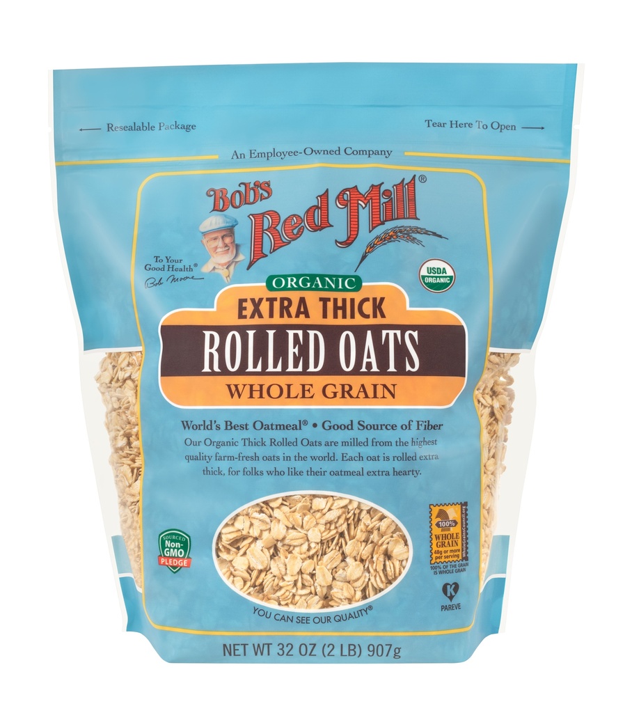 Brm Organic Oats Rolled Thick 32 Oz