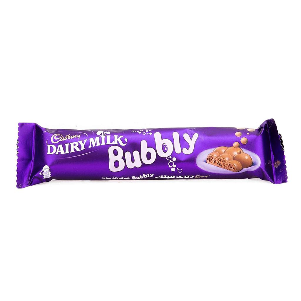 Cadbury Dairy Milk Bubbly Chocolate Bar, 28g