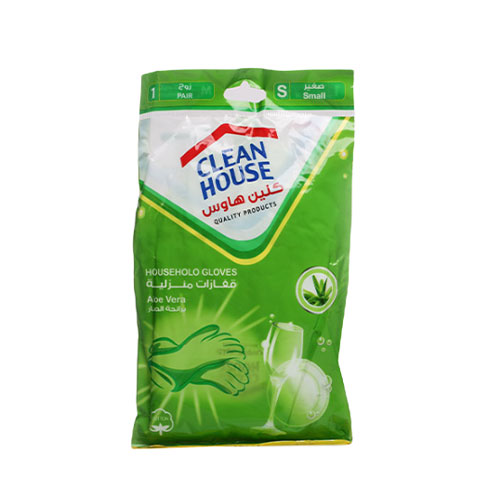 Clean House Gloves Aloe Vera Size Small