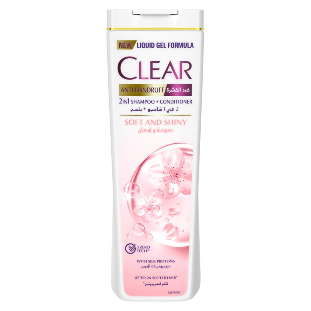 Clear Anti-Dandruff Shampoo Soft & Shinny, 400Ml