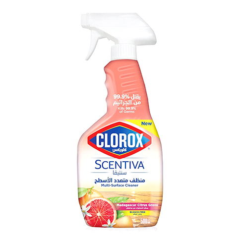 Clorox Scentiva Madagascar Citrus Grove Multipurpose Cleaner Spray 500 Ml