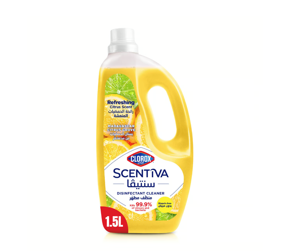 Clorox Scentiva Multipurpose Disinfectant Cleaner Madagascar Citrus 1.5 Lt