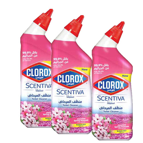 Clorox Scentiva Japanese Spring Blossom Toilet Cleaner, 3x709ml