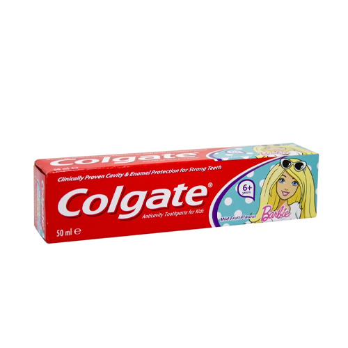 Colgate Kids Girls Fluoride Toothpaste 6+ Barbie - 50 Ml