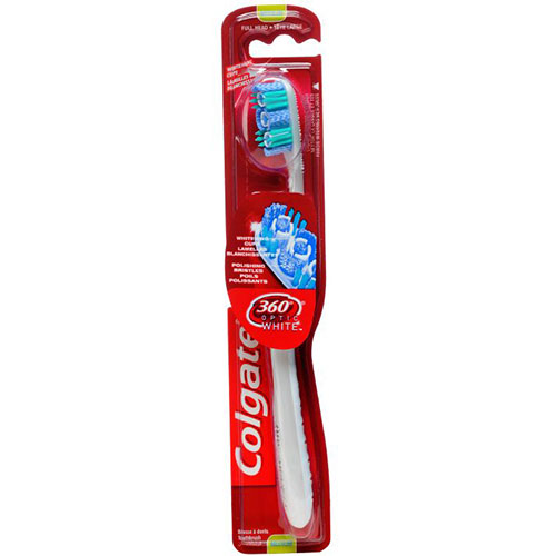 Colgate 360 Optic White Whitening Medium Toothbrush, 1 Piece