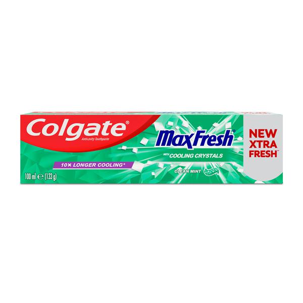 Colgate Max Fresh Toothpaste with Cooling Crystals Clean Mint Gel Toothpaste, 100ml
