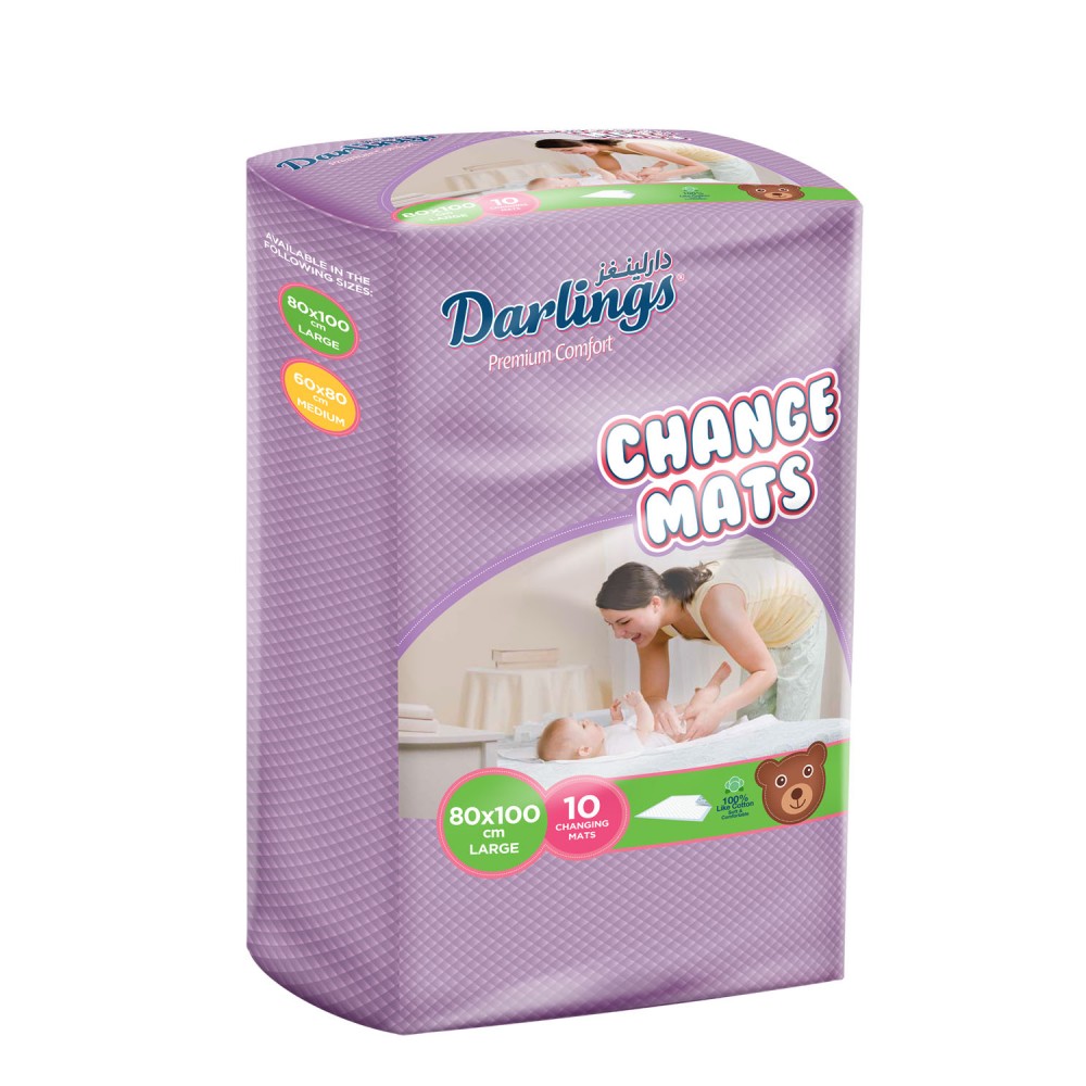 Darlings Under Pads Large 80 X 100 Cm – 10 Changing Mats