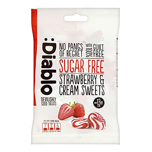 Diablo Strawberry & Cream Sweets Candy, 75g