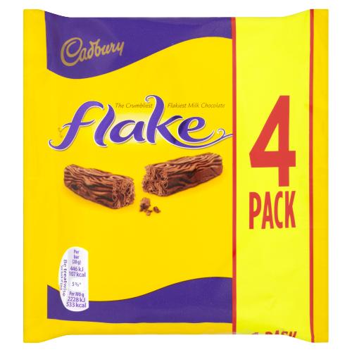 Cadbury Chocolate Flake 20 g x 4 Bars