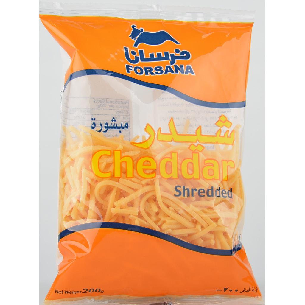 Forsana Shredded Yellow Cheddar Cheese 200g