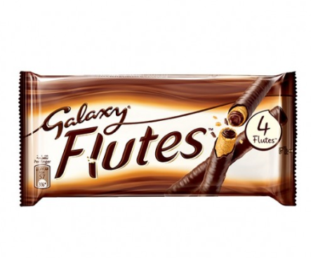 Galaxy Flutes 4 Fingers Chocolate Wafer Rolls, 45g