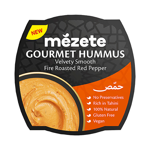 Gourment Hummus Roasted Red Pepper 215 Gm-Mazete 