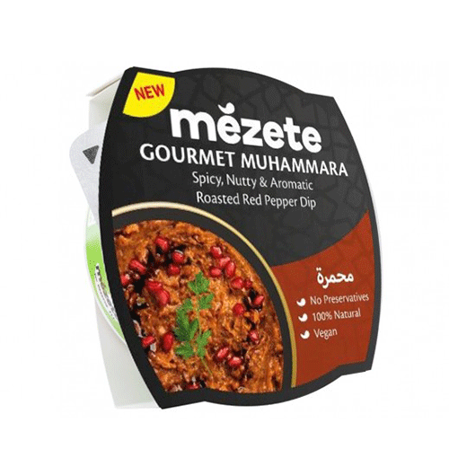 Mezete Gourmet Muhammara Spicy, Nutty & Aromatic Roasted Red Pepper Dip, 215g