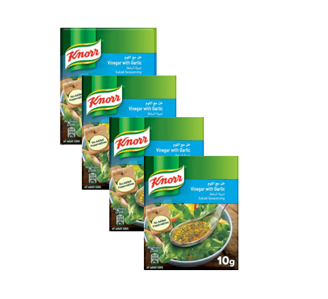 Knorr Vinegar With Garlic Salad Seasoning 4x10g