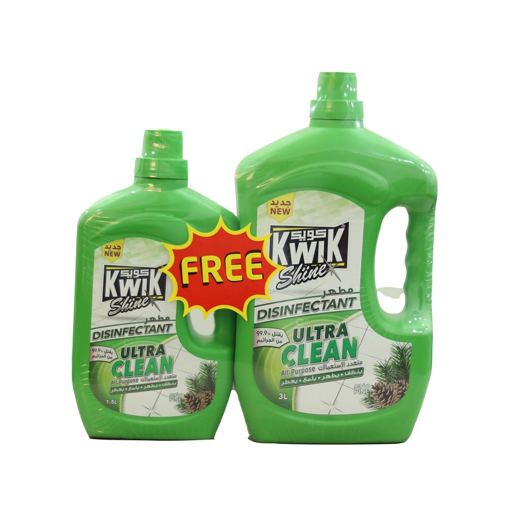 Kwik Assorted Disinfectant ULa Clean 3 Ls + 1.5 Ls