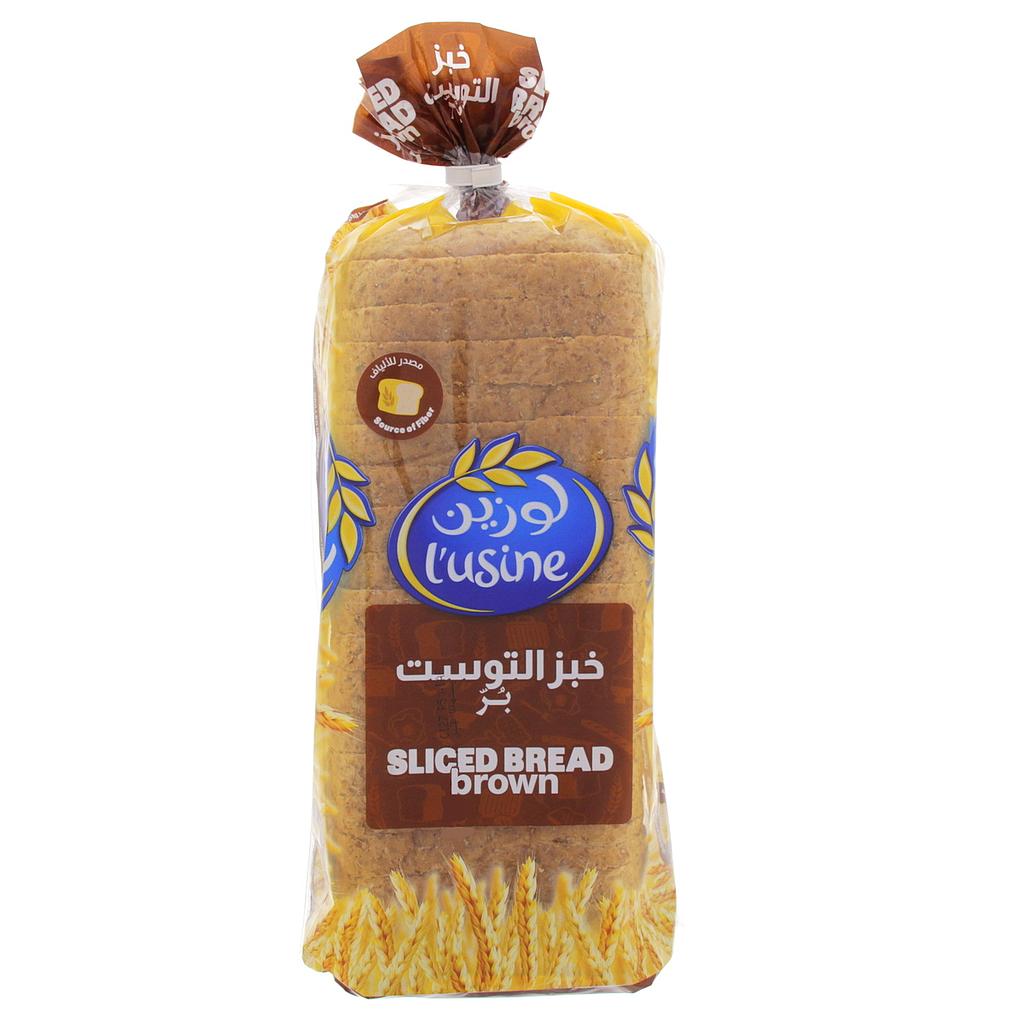 L'Usine Brown Sliced Bread 600G