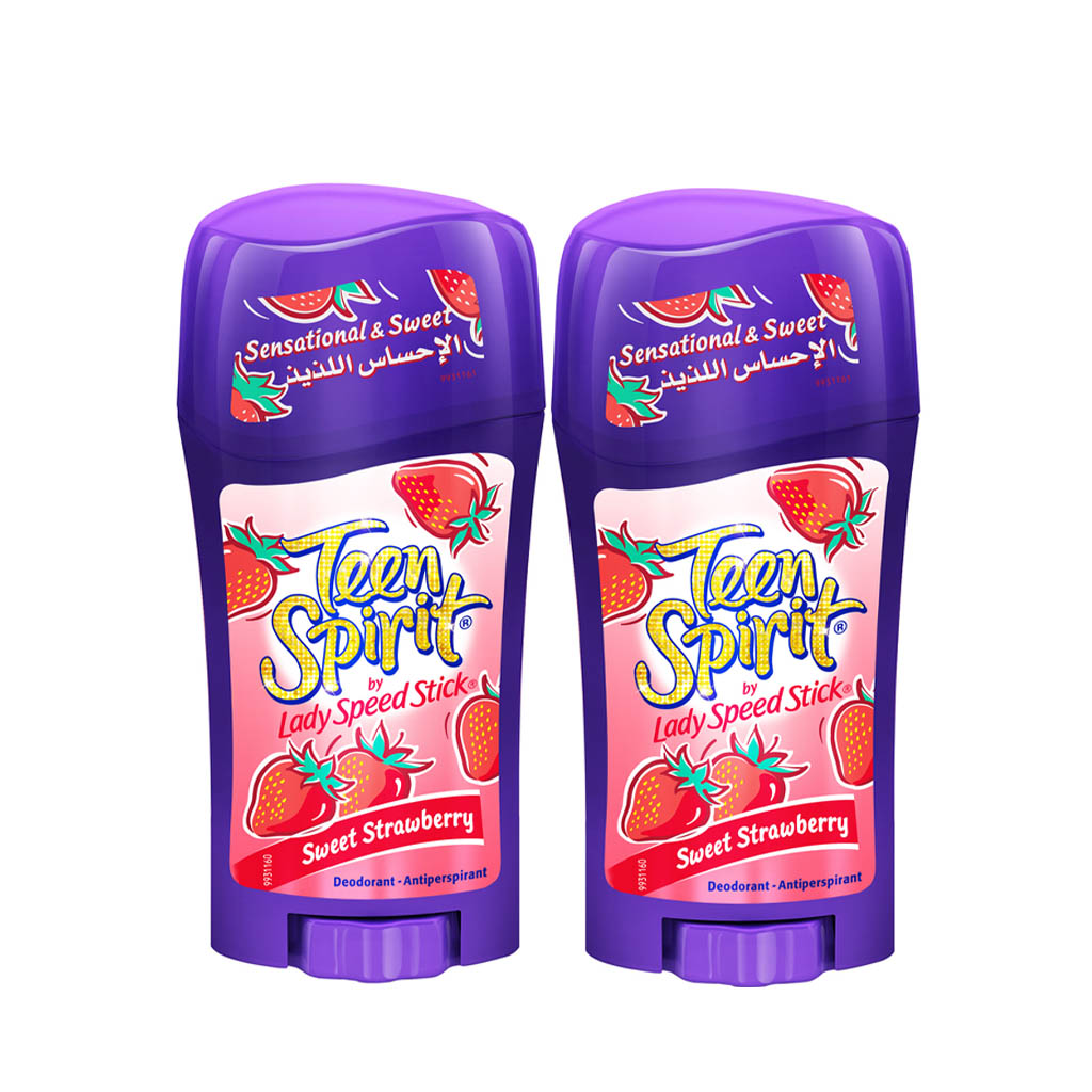 Lady Speed Stick Teen Spirit Antiperspirant Deodorant Sweet Strawberry 65 g 2 Pcs