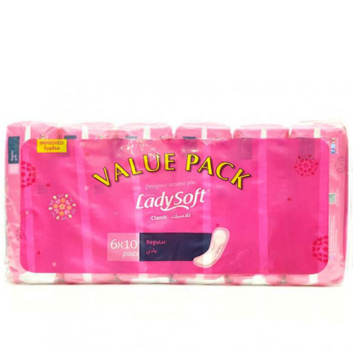 Ladysoft Premium Regular (6 Packs * 10 Pads )