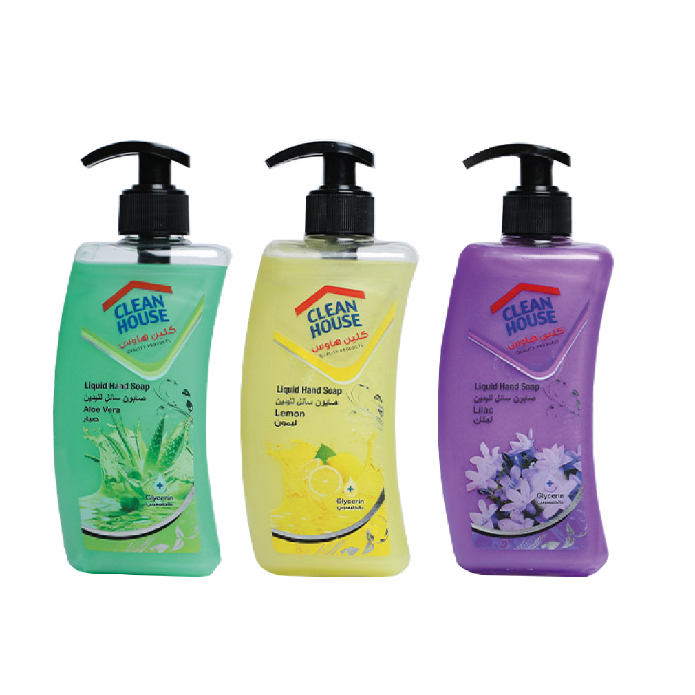 Clean House Liquid Hand Soap-Lemon-Aloe Vera-Lilac 500 Ml 2+1 Free