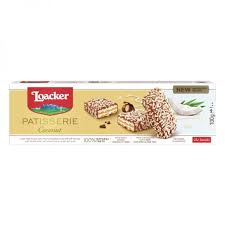 Loacker Patisserie Coconut Cream & Milk Chocolate Wafer, 100g