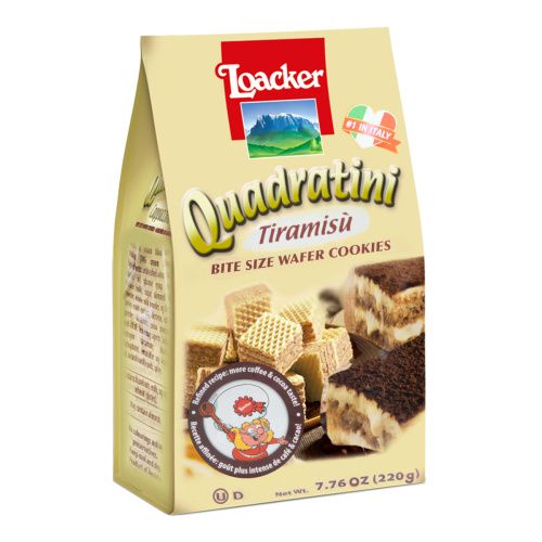 Loacker Quadratini Tiramisu Wafer Cookies, 110g