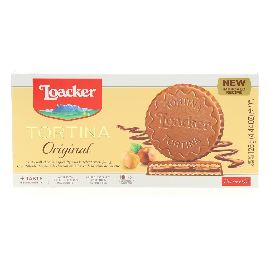 Loacker Tortina Original Gran Pasticceria Hazelnut Wafers 21G 6 Pcs 125G