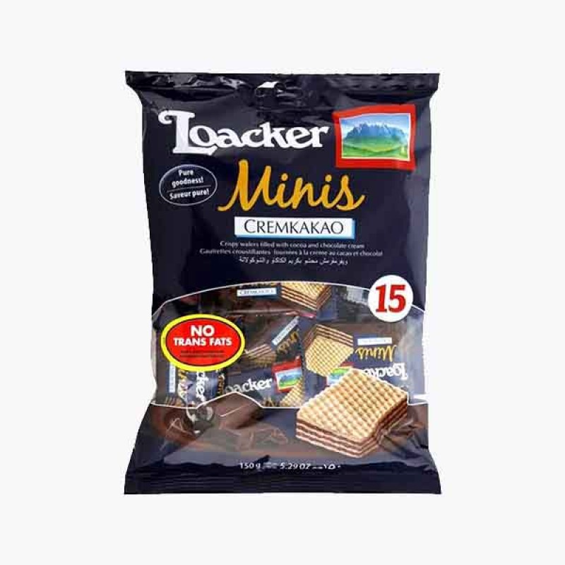 Loacker Minis Cremkakao Cocoa & Chocolate Cream Wafer 150 g