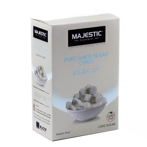 Majestic Cane Rough Cut Cubes White Sugar 500g