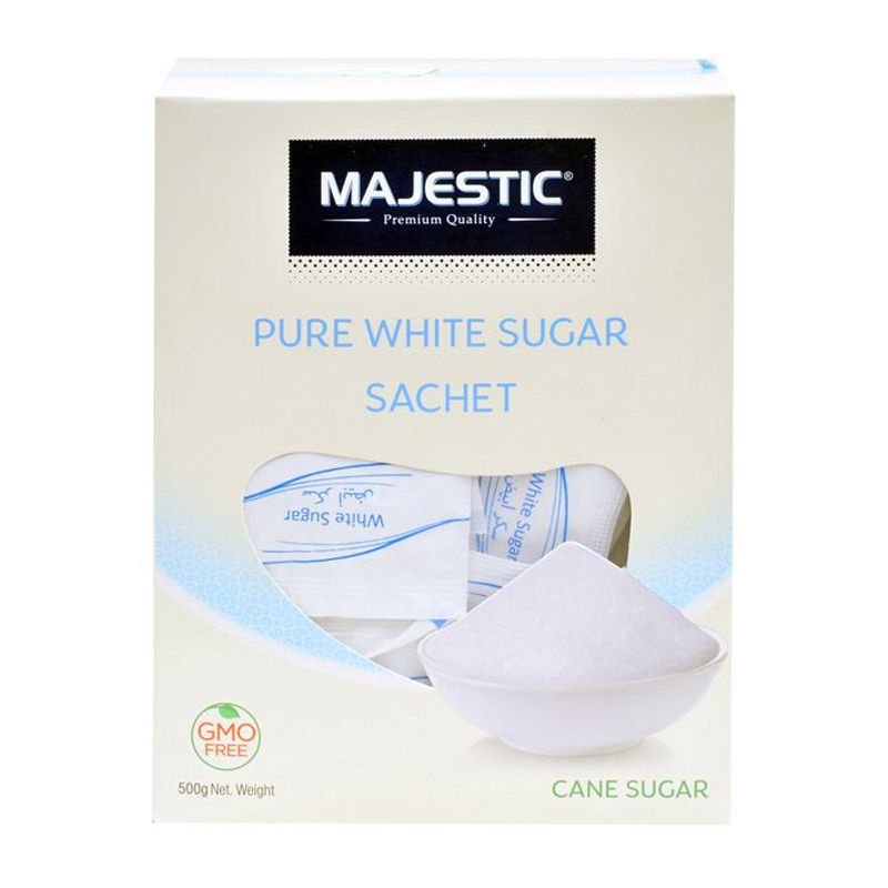 Majestic White Sugar Sachets 500 Gr