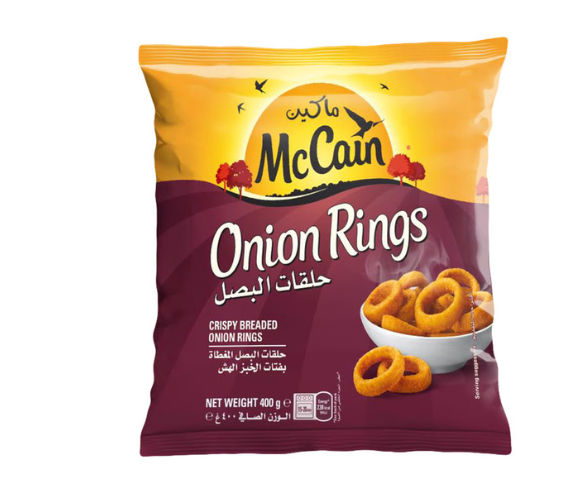 Mccain Onion Rings Covered With Crispy Bread Crumbs 400G