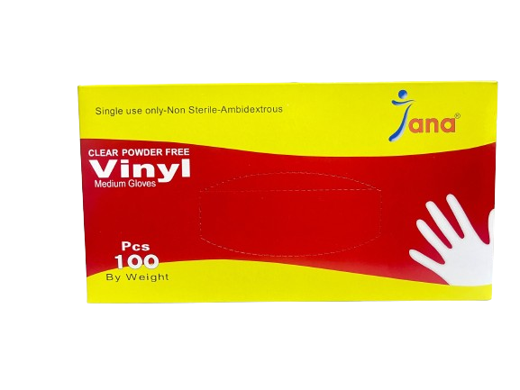 Jana Medium Vinyl Gloves Powdered Free