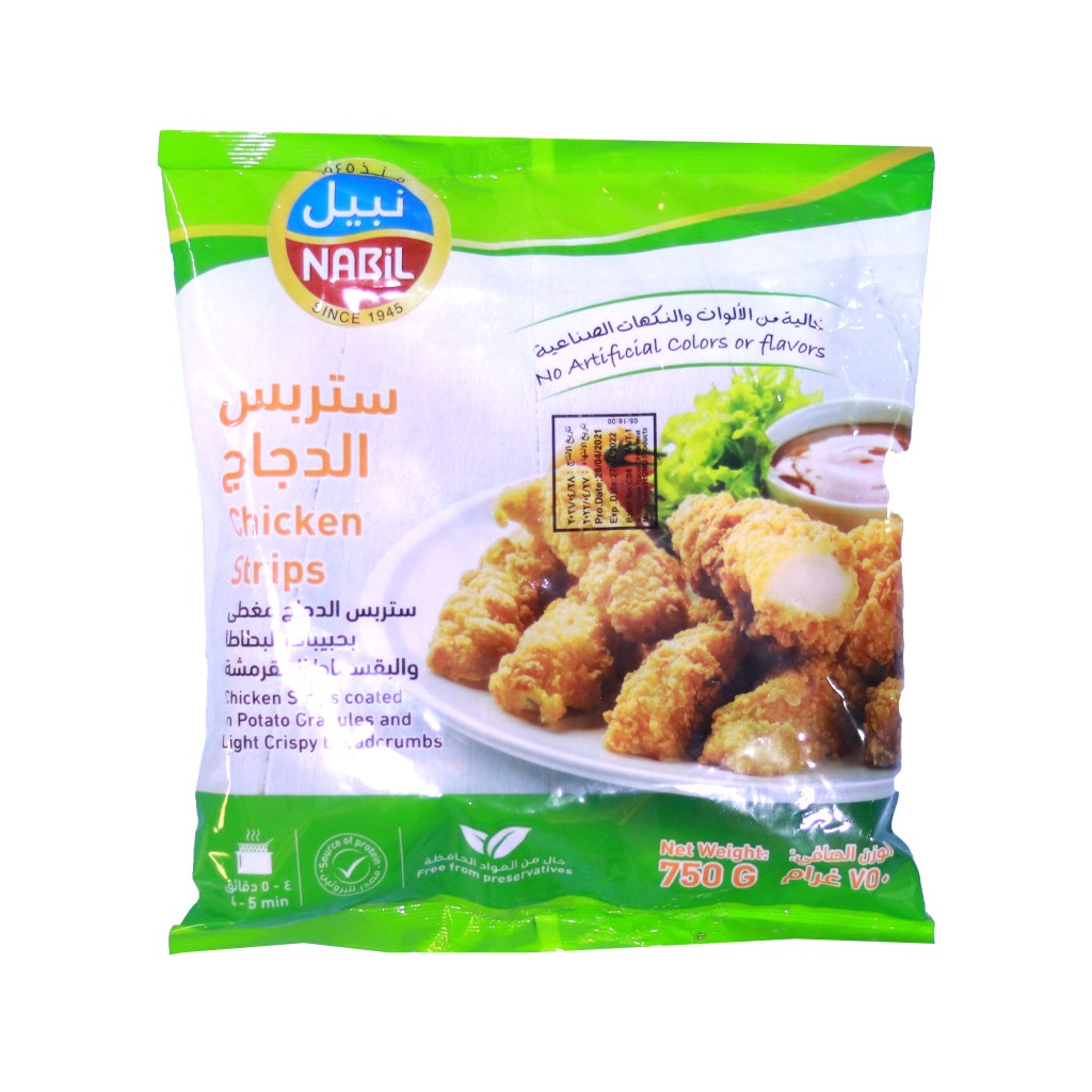 Nabil Frozen Regular Crispy Chicken Strips, 750g