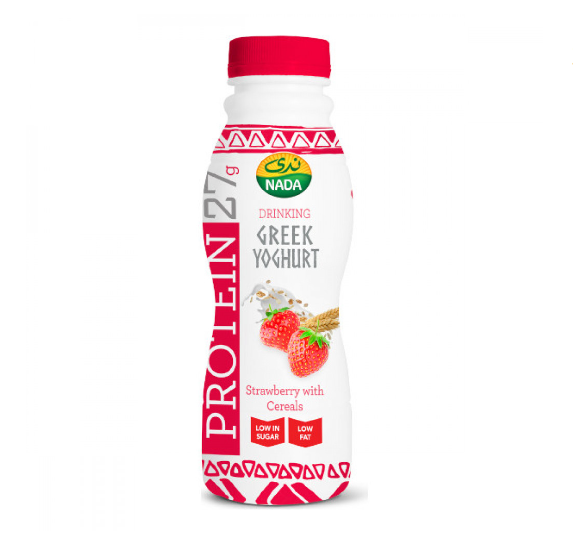 Nada Drinking Greek Yoghurt (Strawberry With Cereals Low Fat) 330 Ml