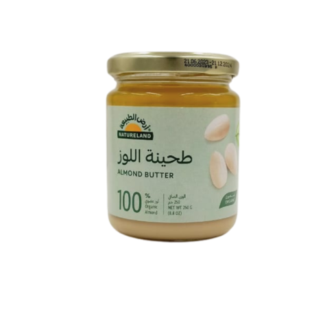 أرض الطبيعة طحينة اللوز العضوية 250  جم