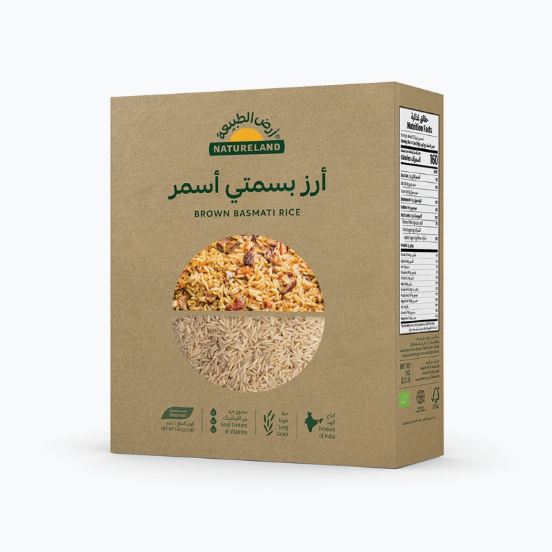 Natureland Brown Basmati Rice Long Grain 1Kg