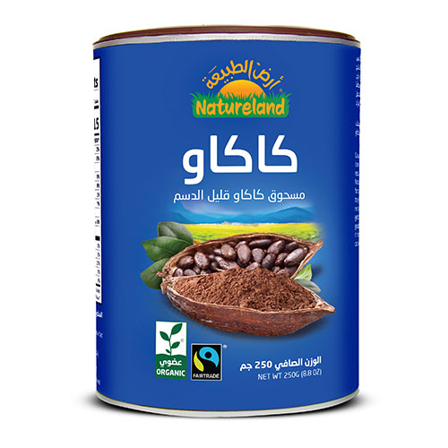 Natureland Organic Cacao Powder Low Fat 250 Gm