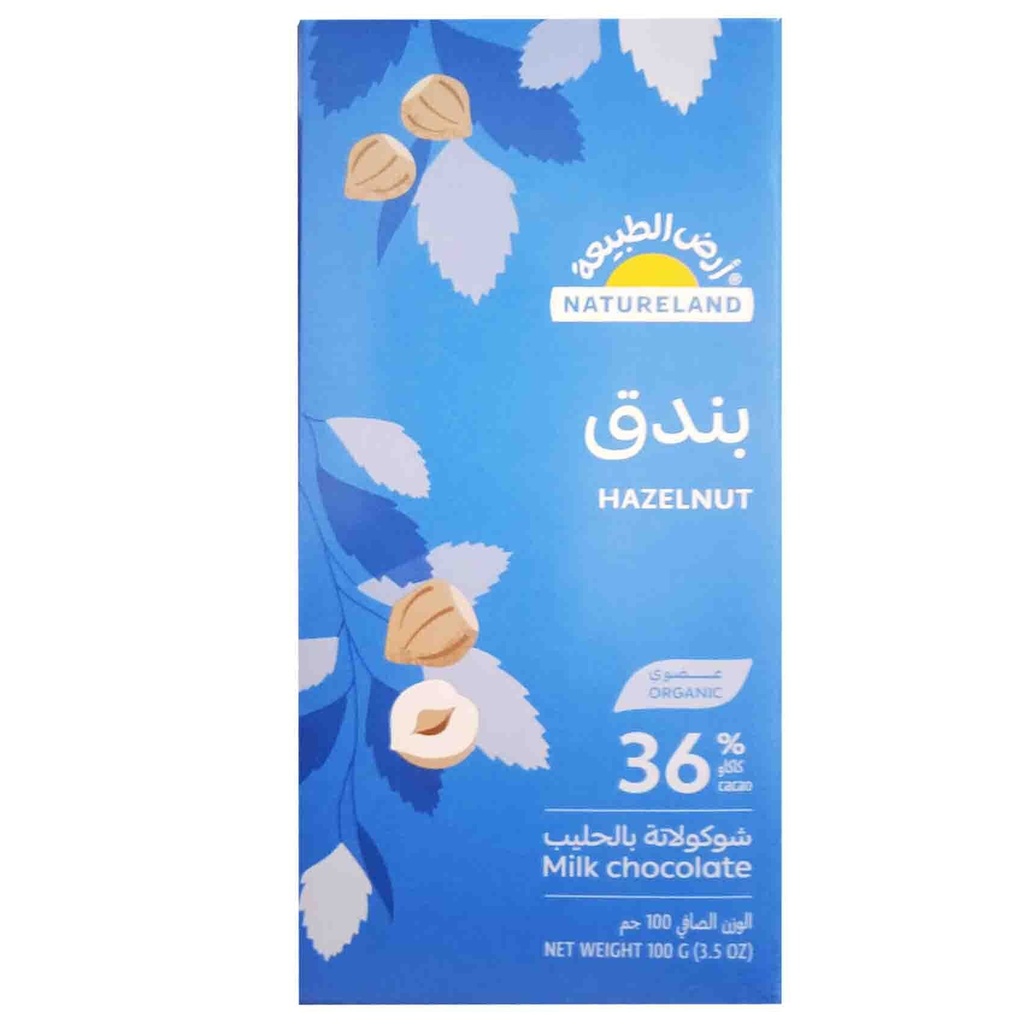 Natureland Hazelnut Milk Choc 100 g