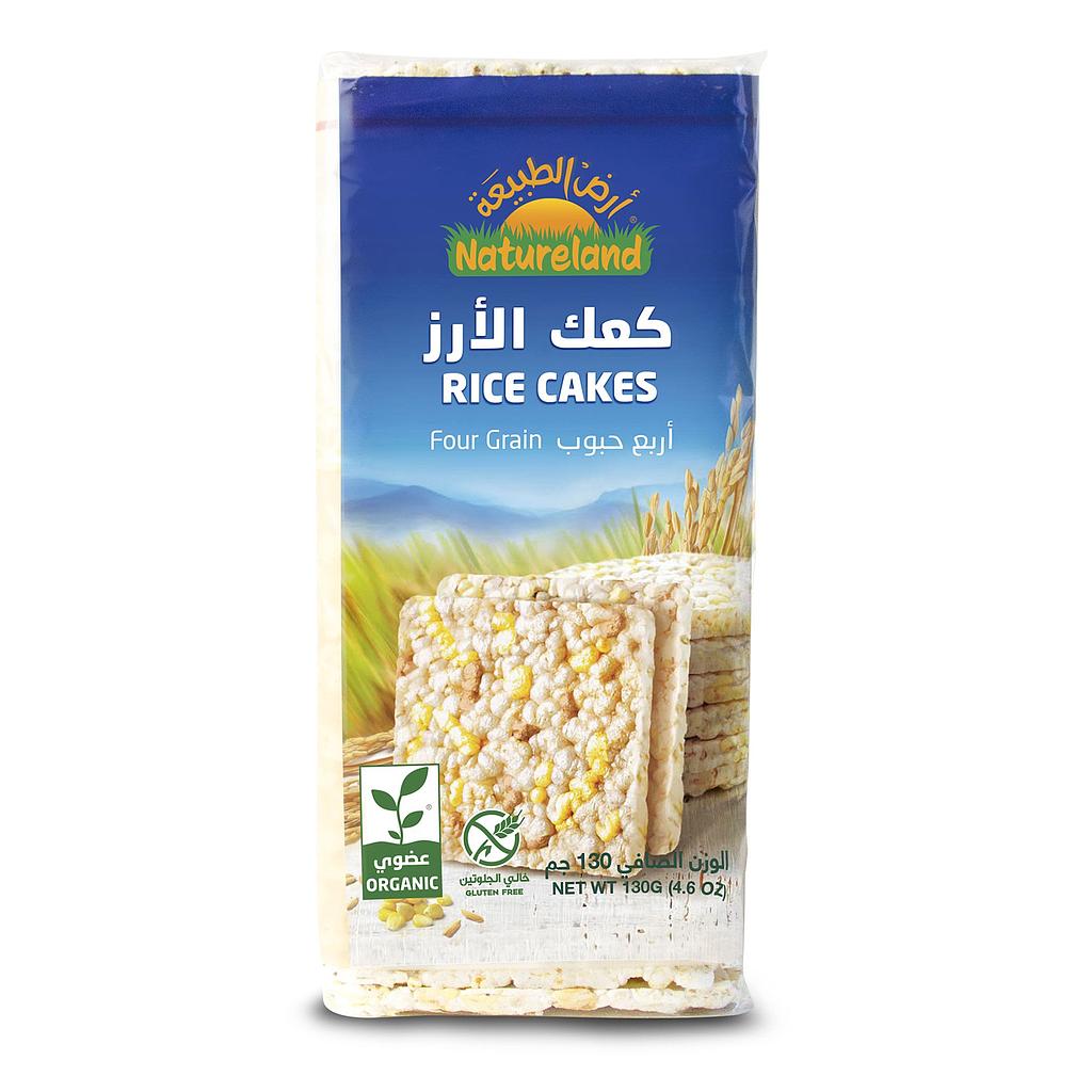 Natureland Organic Rice Cakes Four Grain 130 Gm