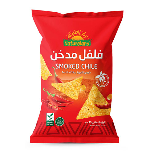 Natureland Organic Smoked Chile Tortilla Chips 45 g