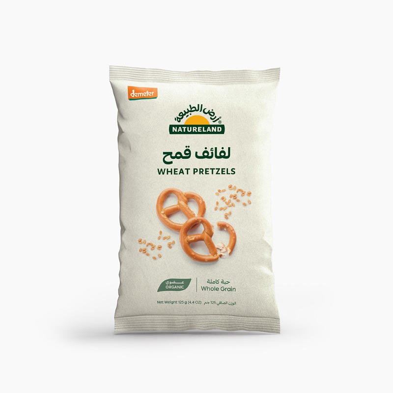 Natureland Wheat Pretzels, 125g