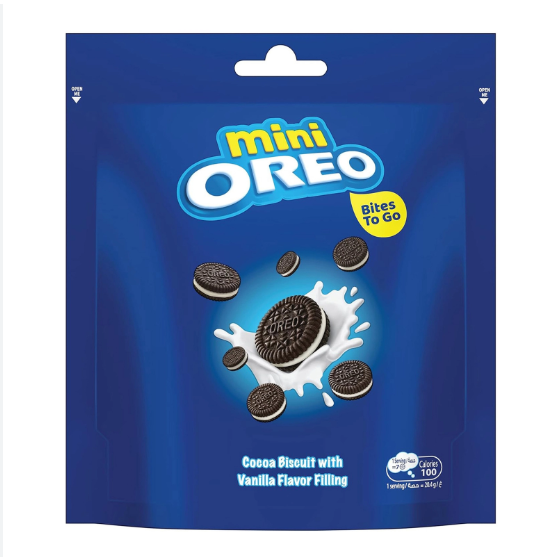 Oreo Mini Biscuits Cocoa Biscuit With Vanilla Flavour 61Gm