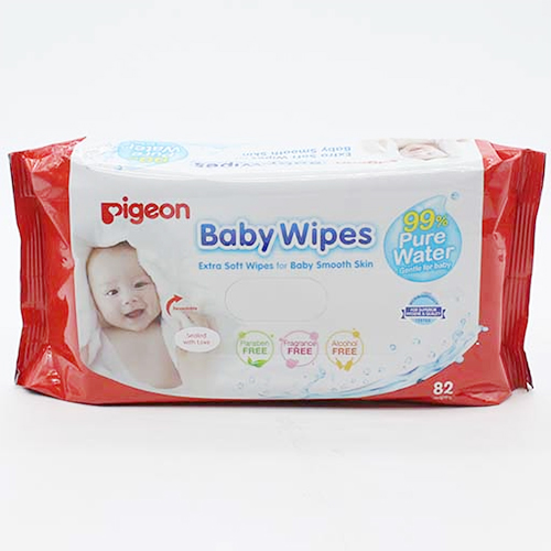 Pigeon Baby Wipes 100% Water, 80 Sheet